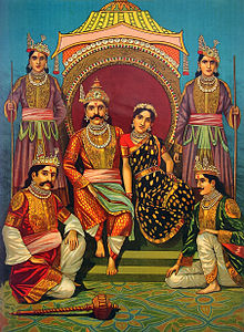 220px-Draupadi_and_Pandavas